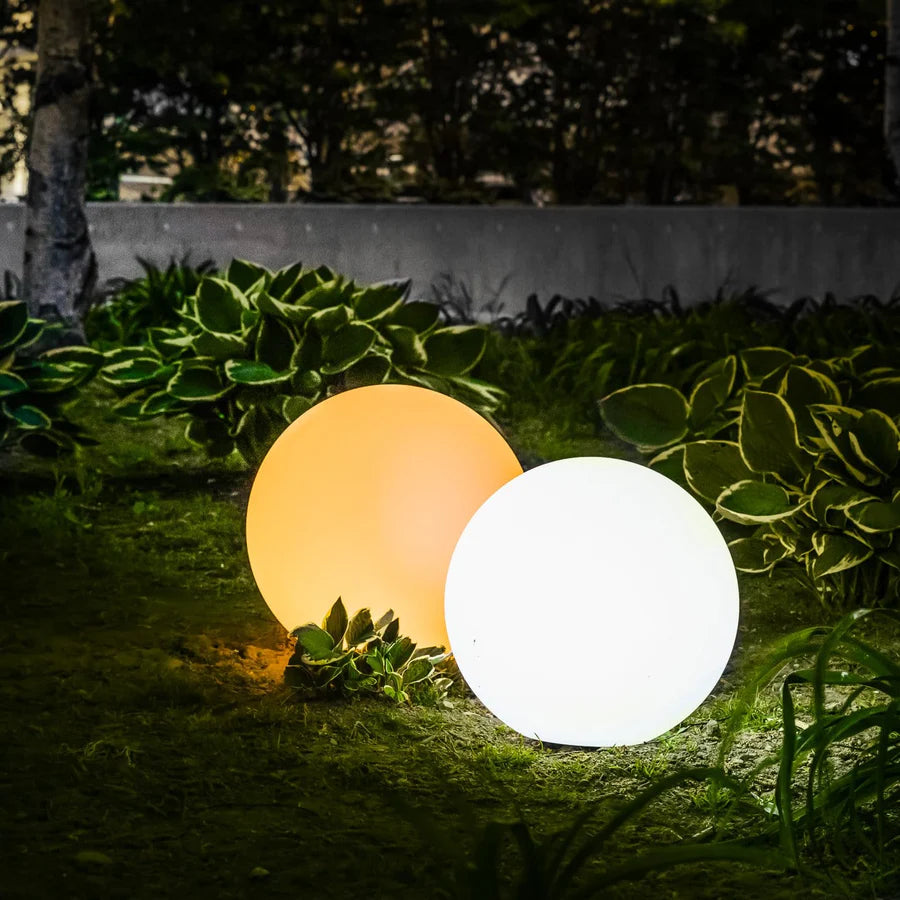 Two SolarSphere LED Light Orbs